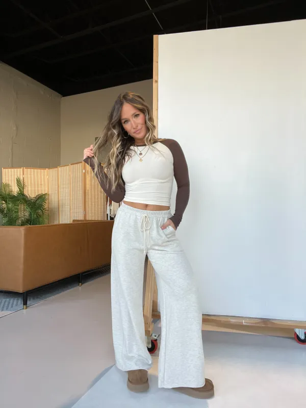 Sleep All Day Sweat Pants Light Grey sold by Chic by Ally B