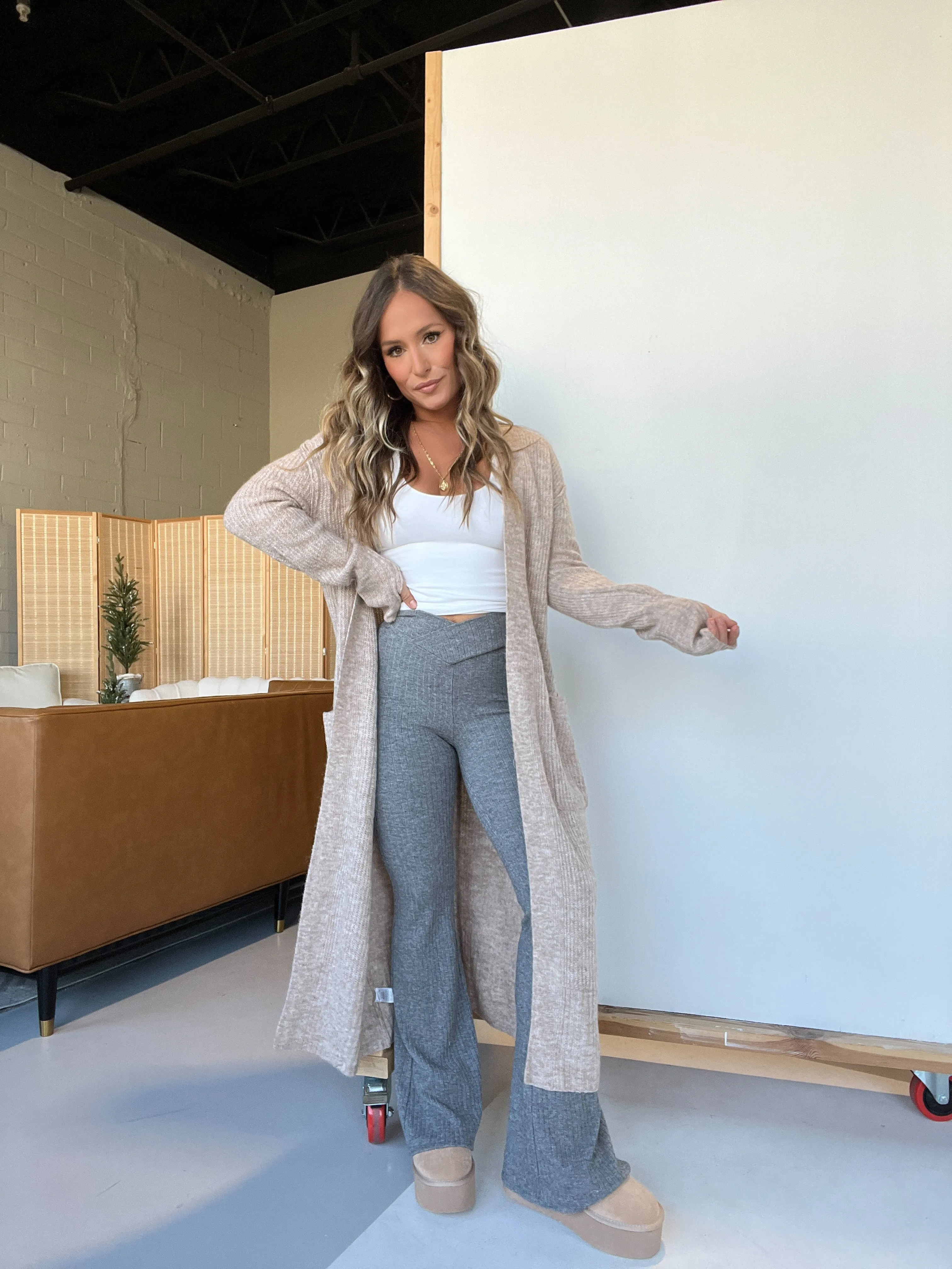Winter Day Long Cardigan Oatmeal sold by Chic by Ally B