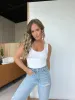 Takes Two Seamless Scoop Tank White sold by Chic by Ally B