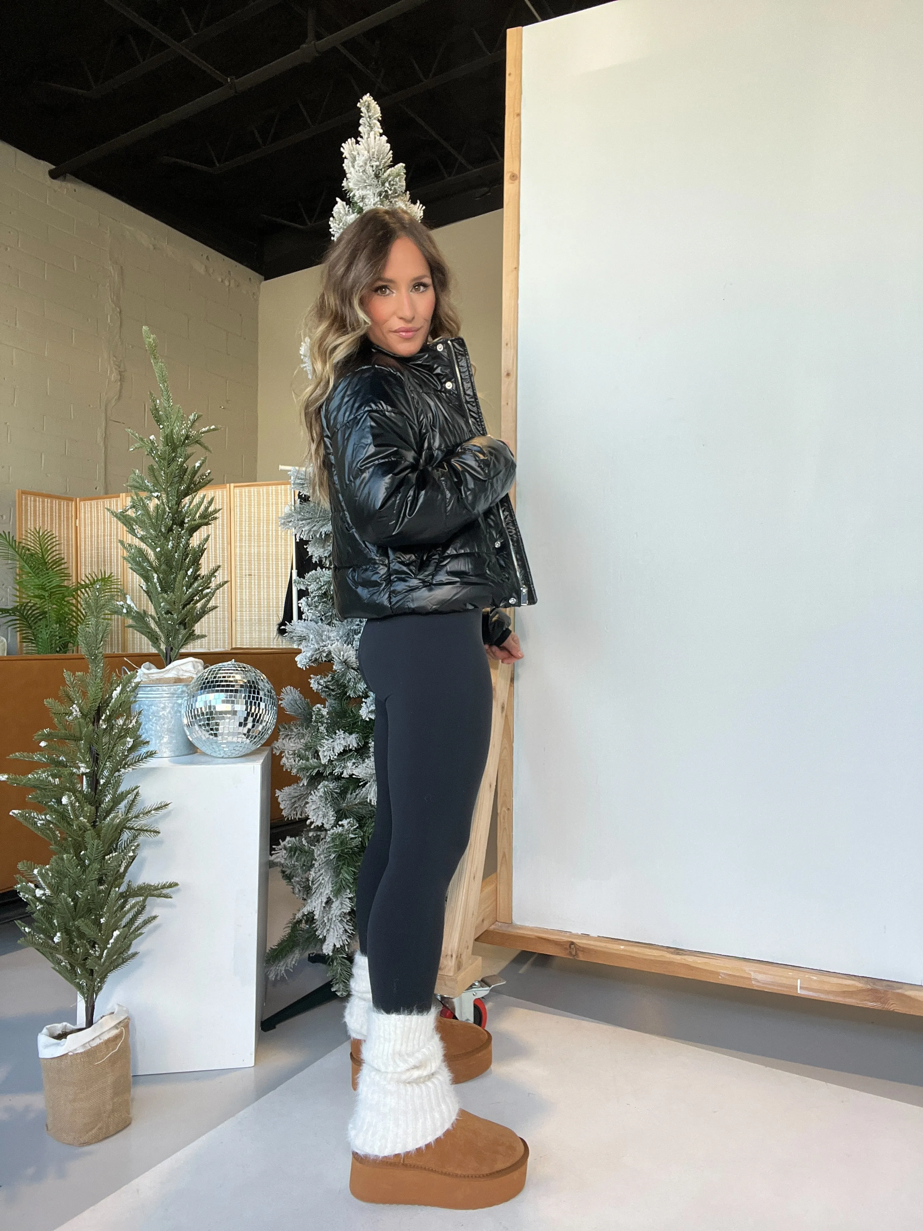 Cold Front Patent Cropped Jacket Black sold by Chic by Ally B product image thumbnail 5