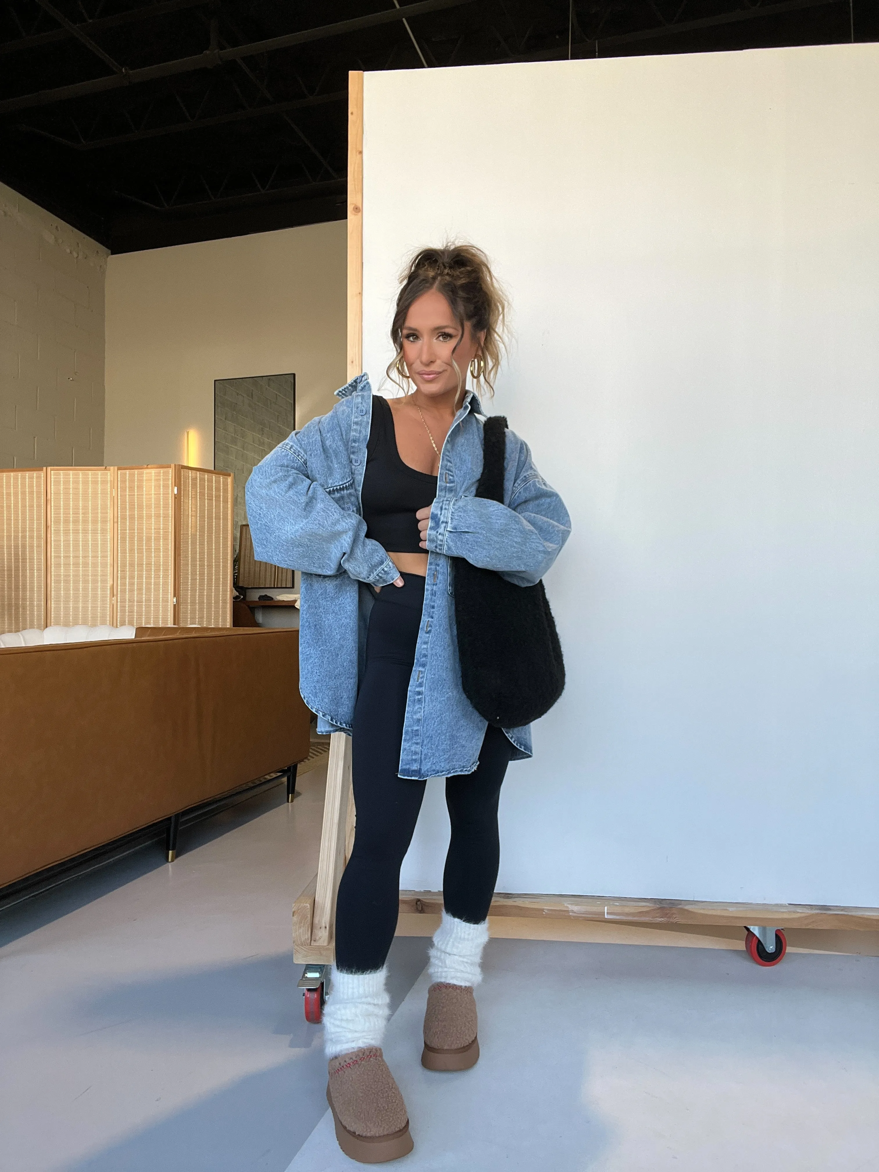 Oversized It Girl Blue Denim Jacket sold by Chic by Ally B product image thumbnail 4