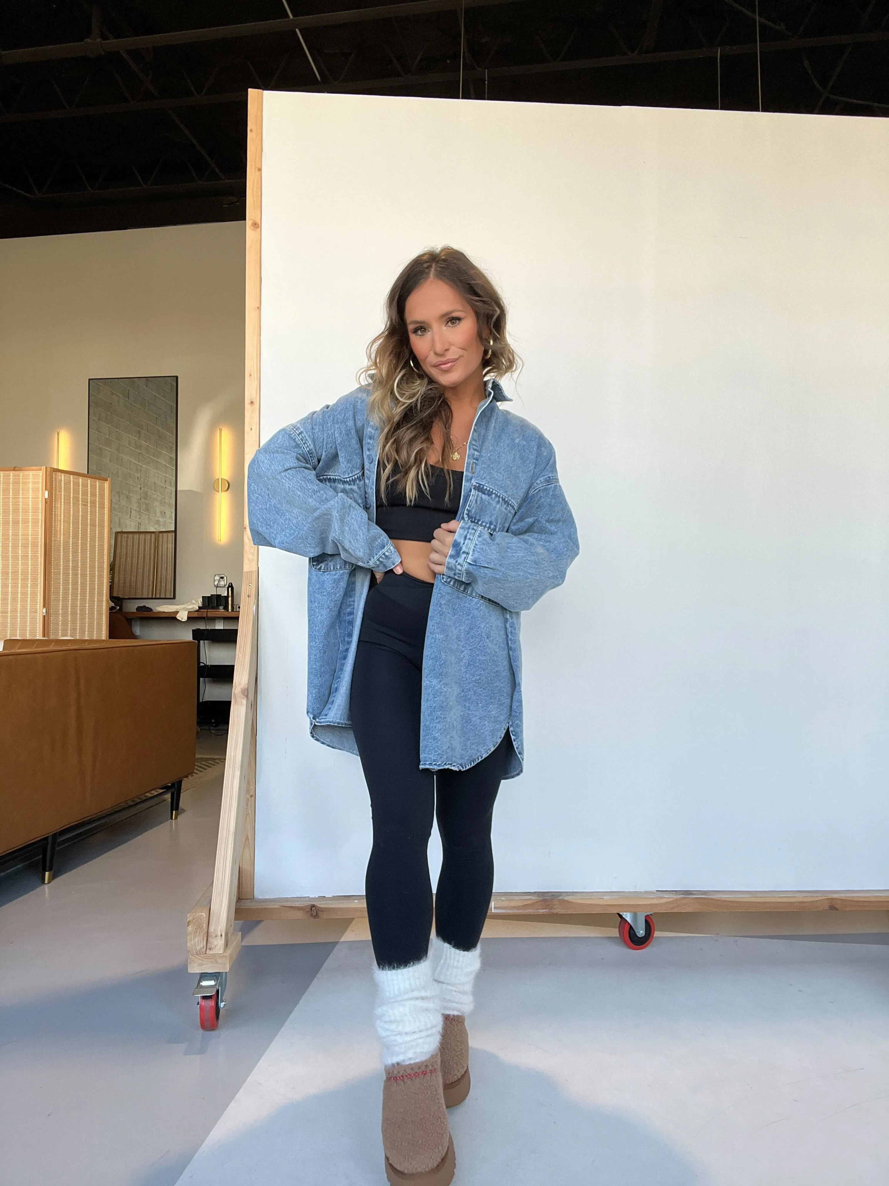Oversized It Girl Blue Denim Jacket sold by Chic by Ally B product image thumbnail 5