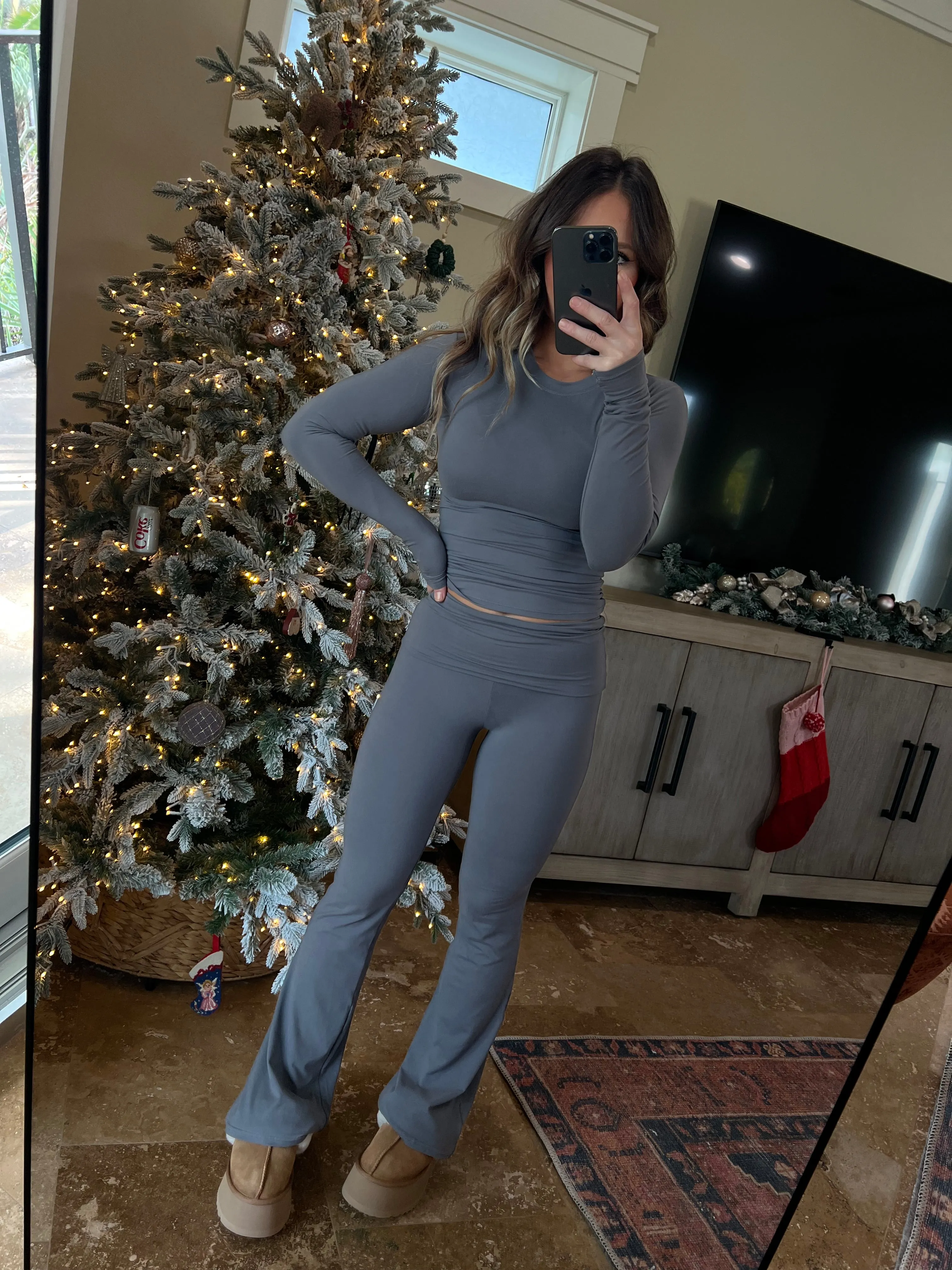 Early 2000’s Foldover Flares Charcoal sold by Chic by Ally B product image thumbnail 2