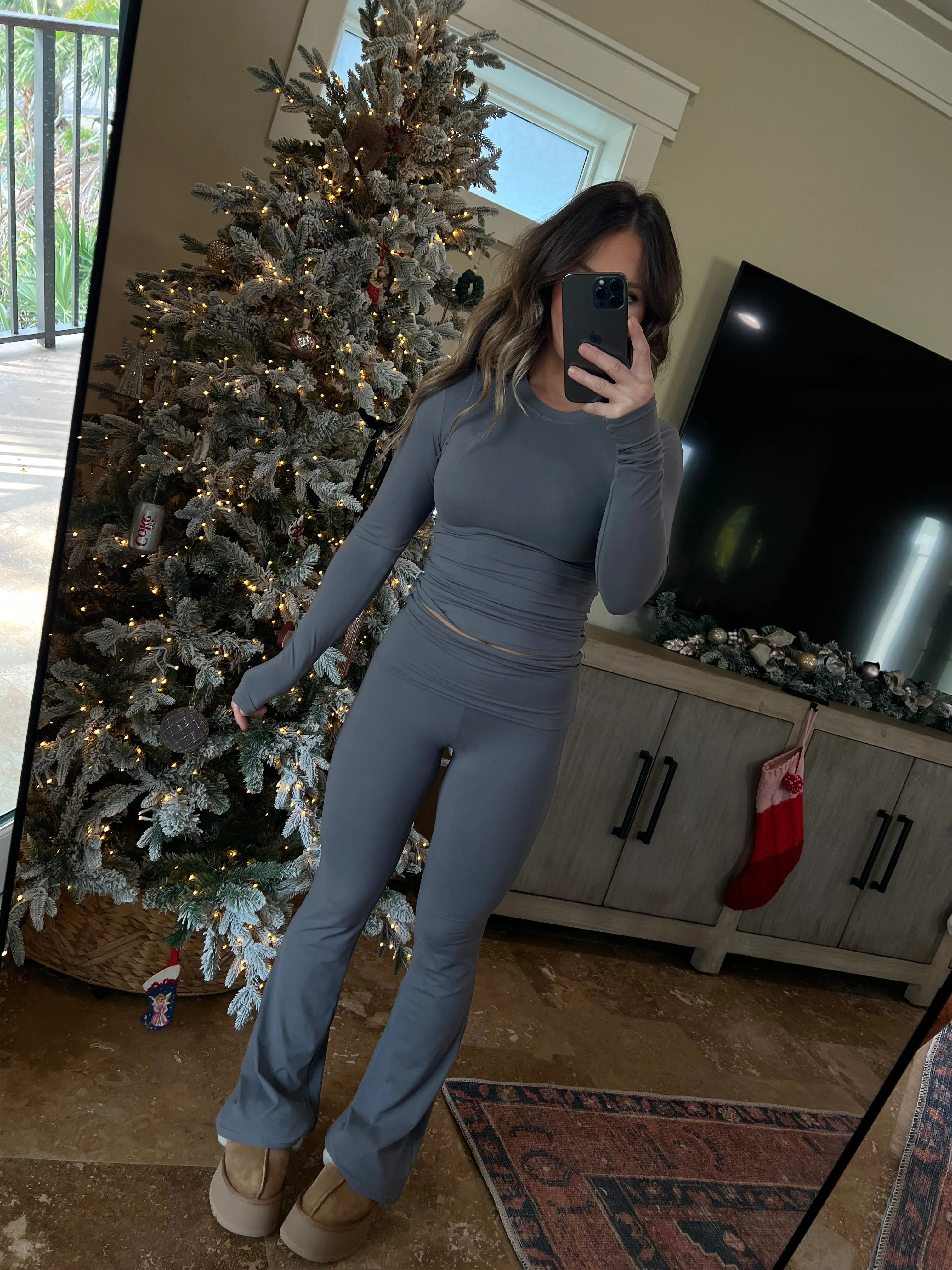 Early 2000’s Foldover Flares Charcoal sold by Chic by Ally B product image thumbnail 3