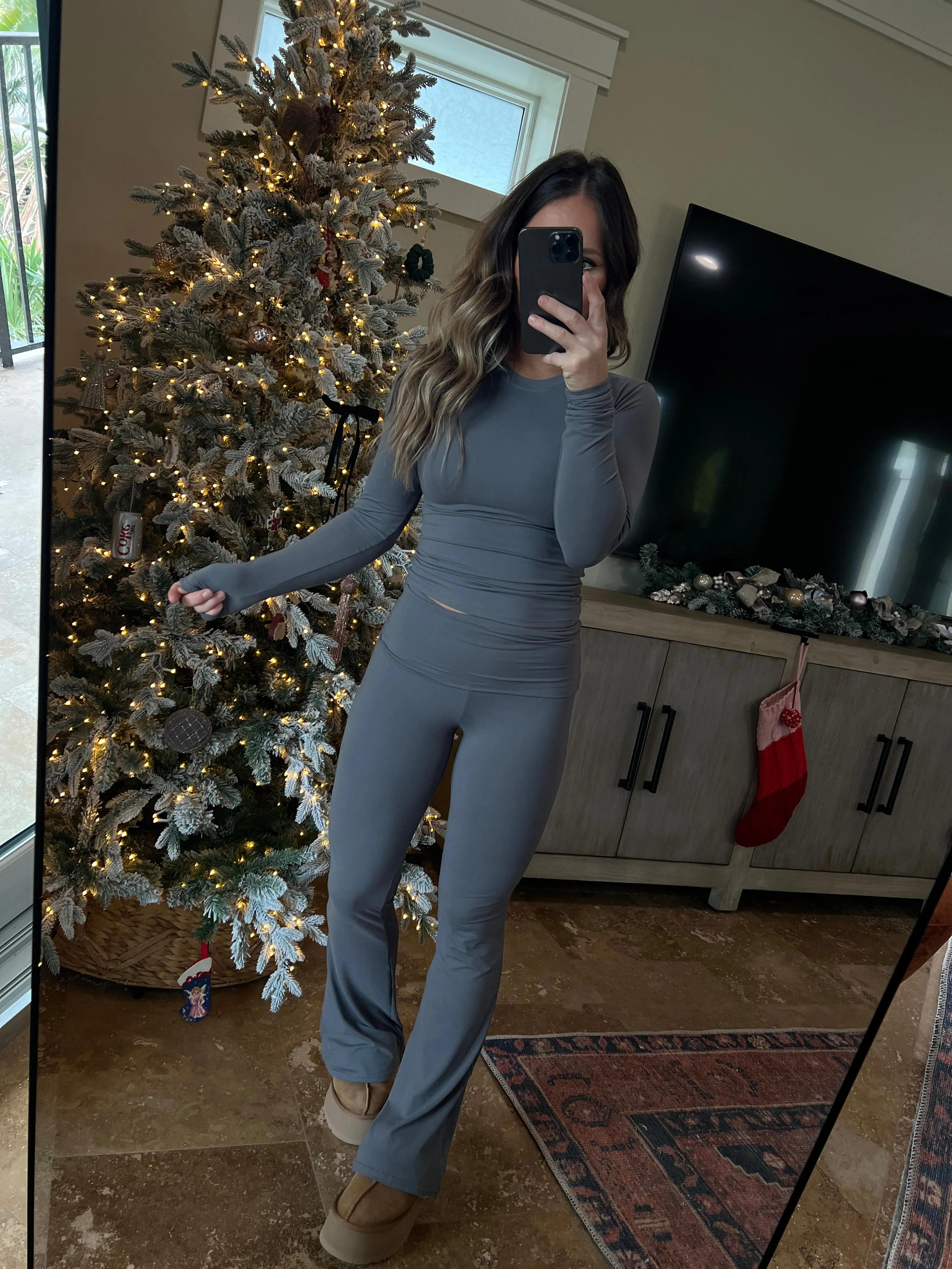 Early 2000’s Foldover Flares Charcoal sold by Chic by Ally B product image thumbnail 5