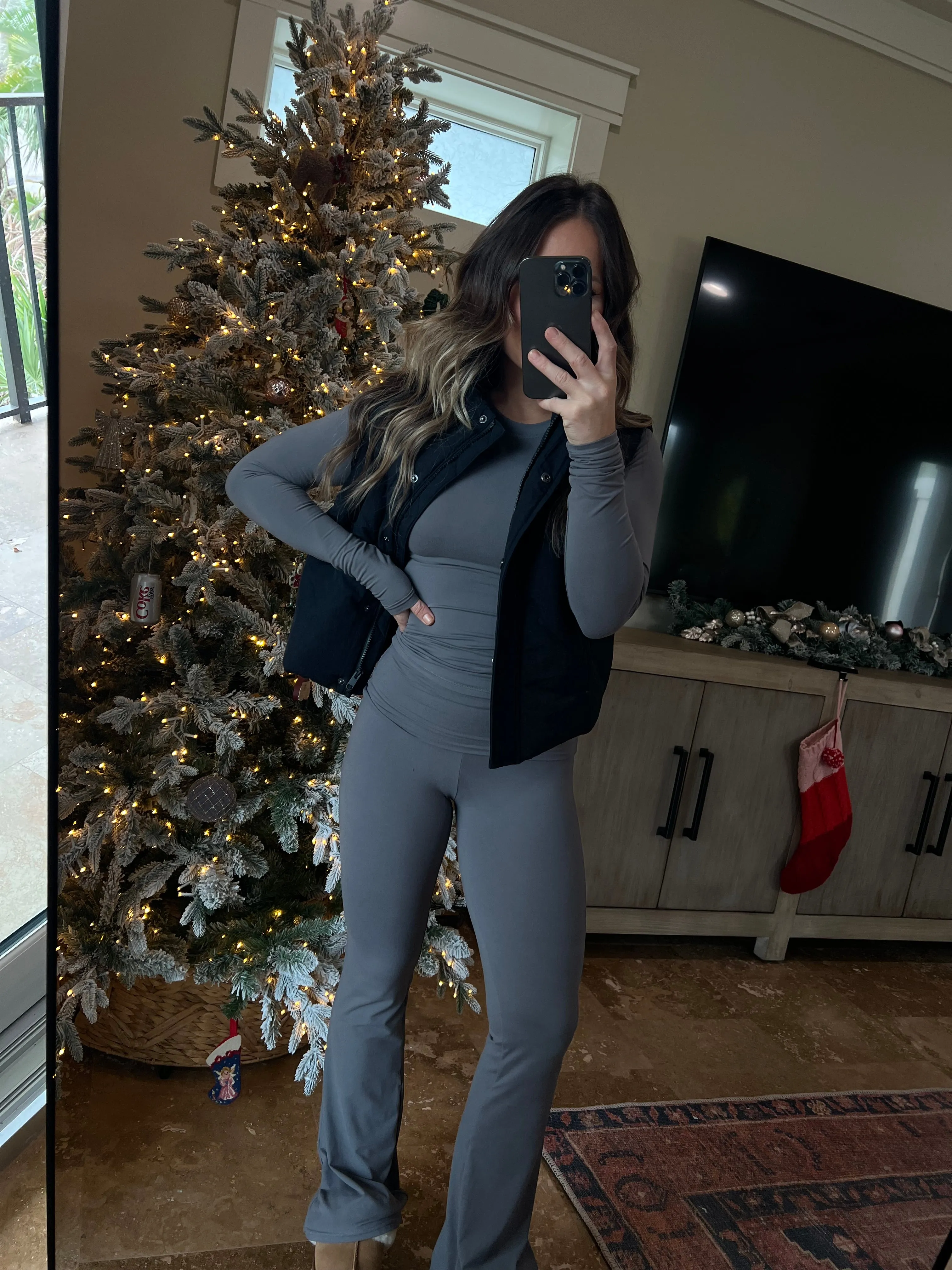 Early 2000's Fitted Long Sleeve Top Charcoal sold by Chic by Ally B product image thumbnail 5