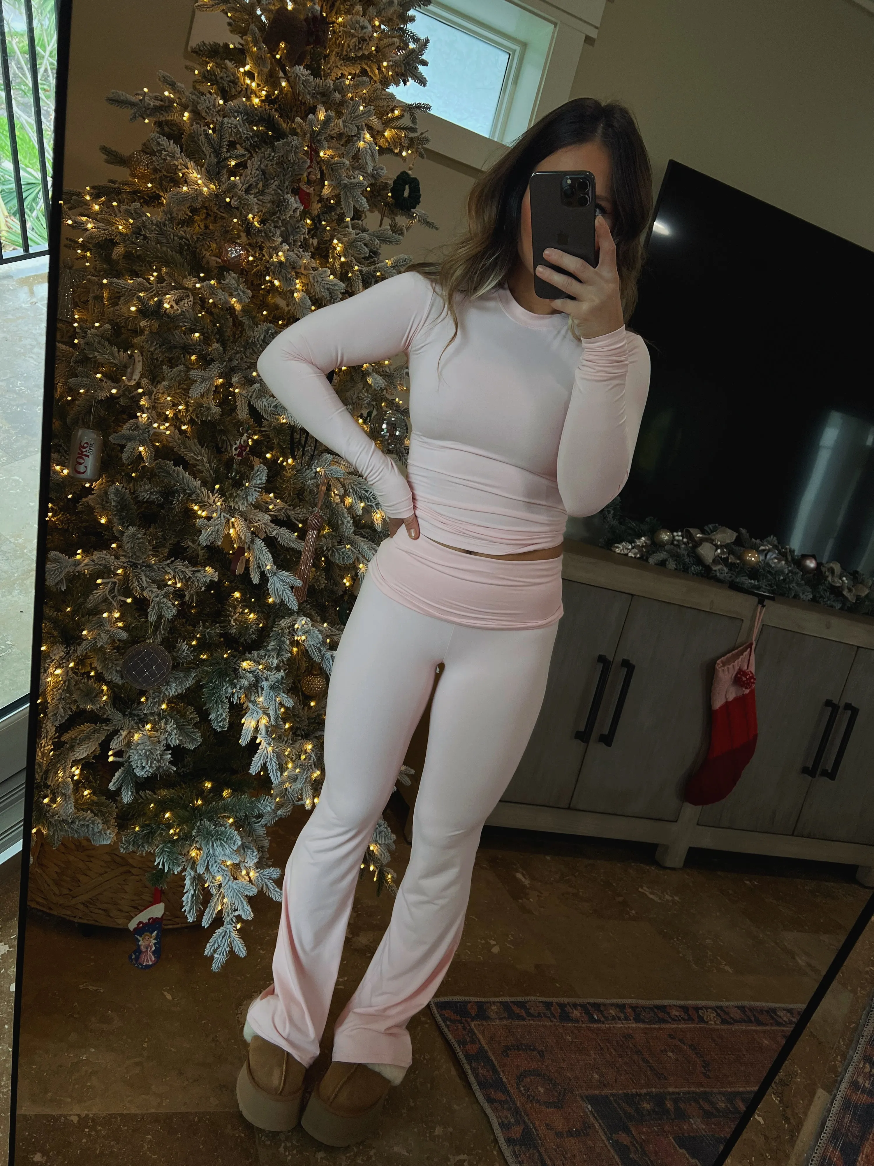 Early 2000's Fitted Long Sleeve Top Pink sold by Chic by Ally B product image thumbnail 2