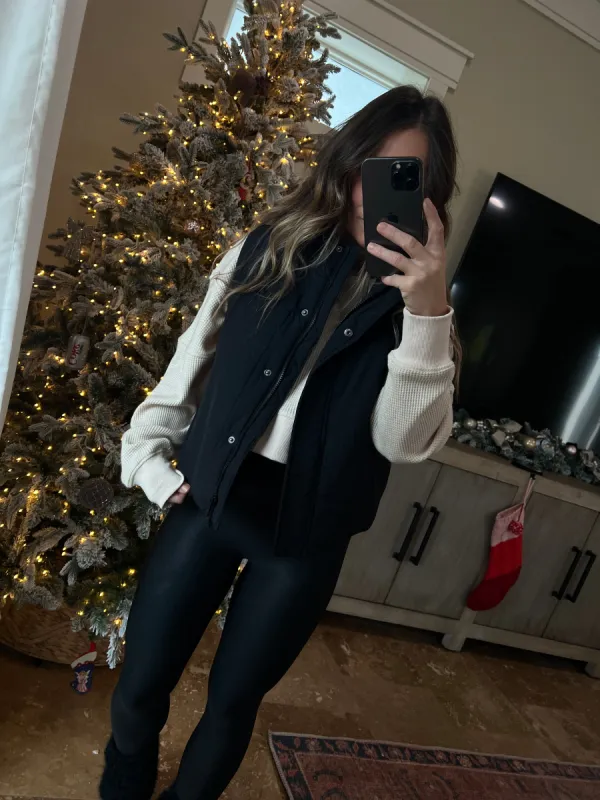 With You Puffer Vest Black sold by Chic by Ally B