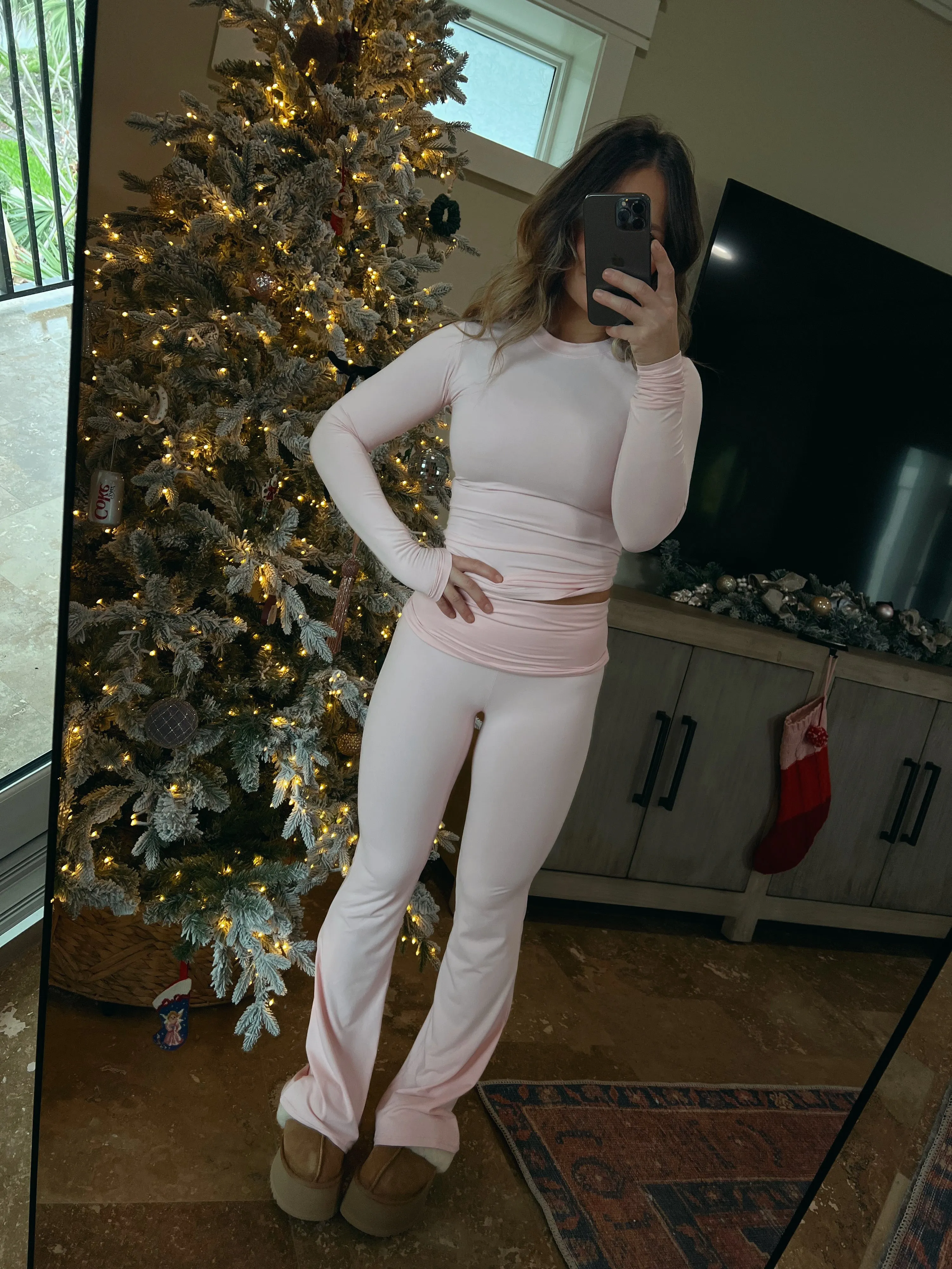 Early 2000’s Foldover Flares Pink sold by Chic by Ally B