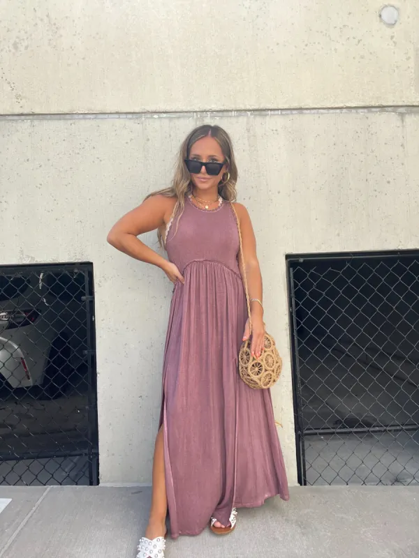 Romantic Plans Maxi Dress Plum sold by Chic by Ally B