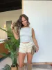 Little Beaux Ruffle Shorts Cream sold by Chic by Ally B