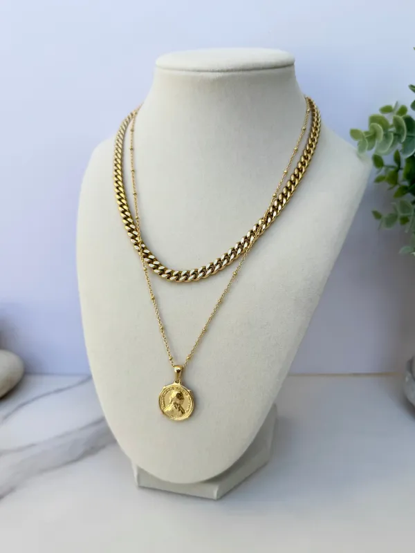 Edina Coin 18K Gold Necklace sold by Chic by Ally B