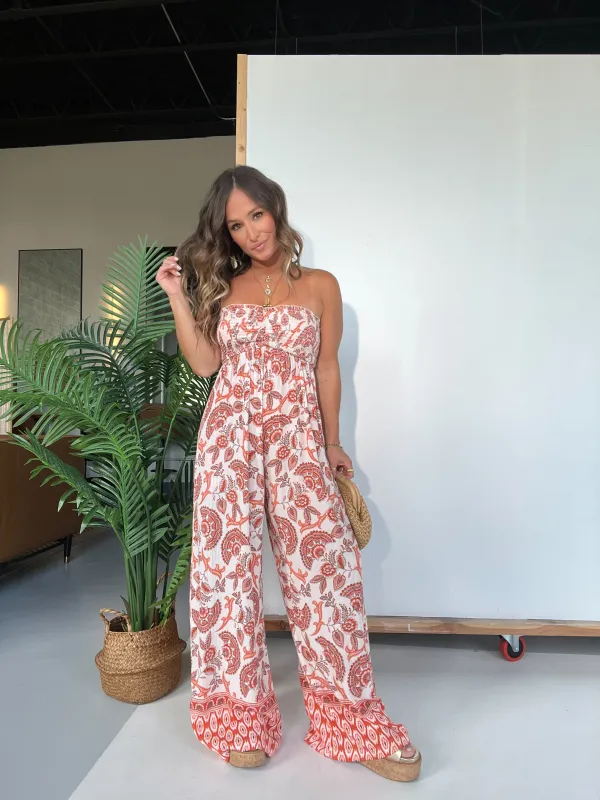 Sequoia Paisley Boho Jumpsuit Multi sold by Chic by Ally B