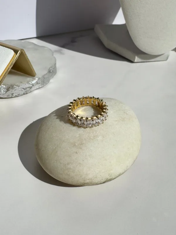 Jessie Crystal Shimmer 14K Gold Ring Gold sold by Chic by Ally B