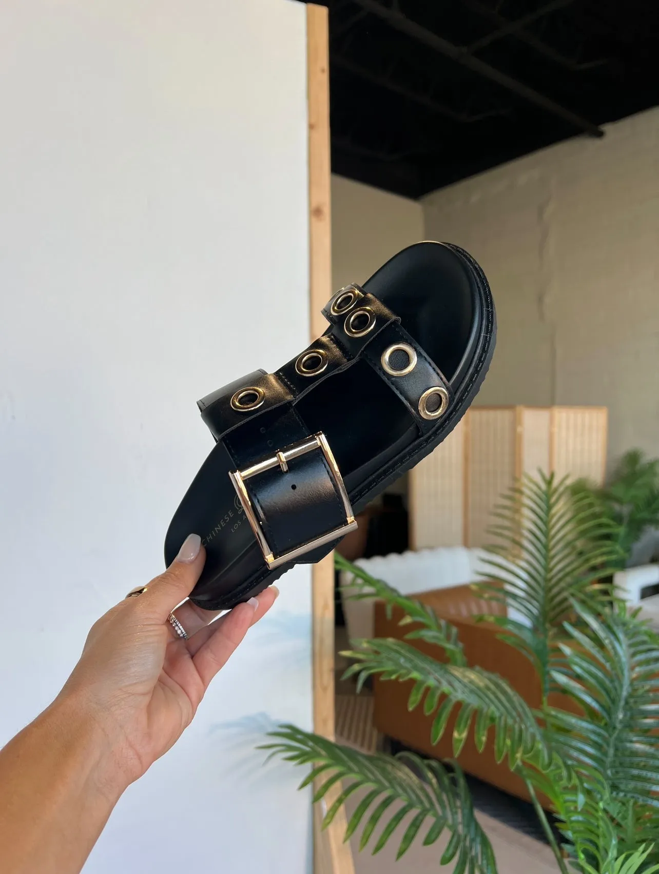 Rozalia Smooth Slide Sandals Black sold by Chic by Ally B product image thumbnail 2