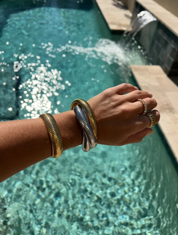 Infinity Multi Layered Bracelet Two-Tone sold by Chic by Ally B