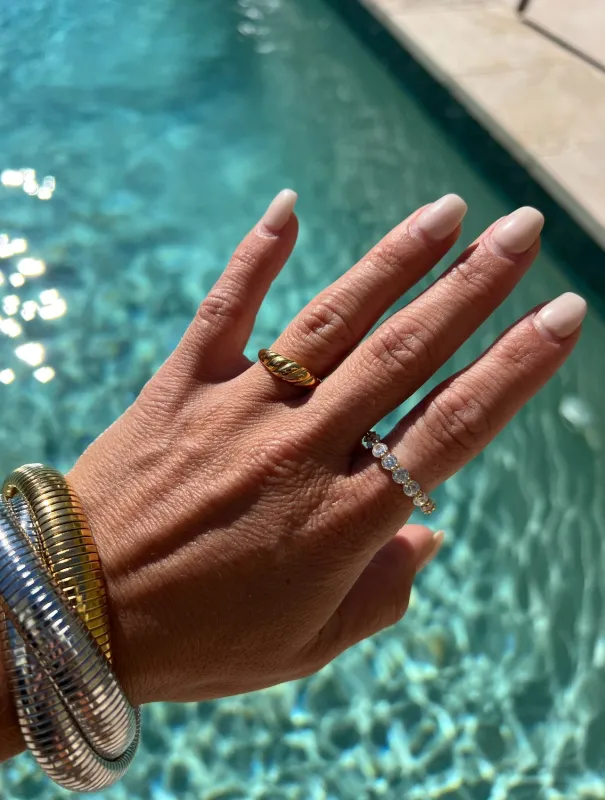 Croissant 14K Gold Ring sold by Chic by Ally B