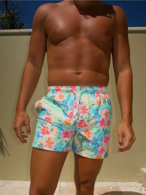 Harbor Island Swim Trunks Mint Multi sold by Chic by Ally B