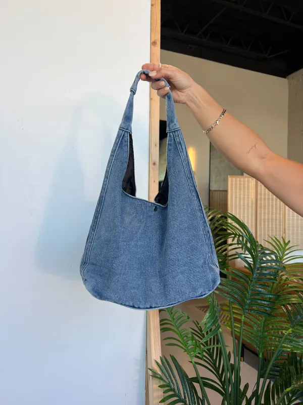 Denim Dreamer Hobo Bag Light Blue sold by Chic by Ally B