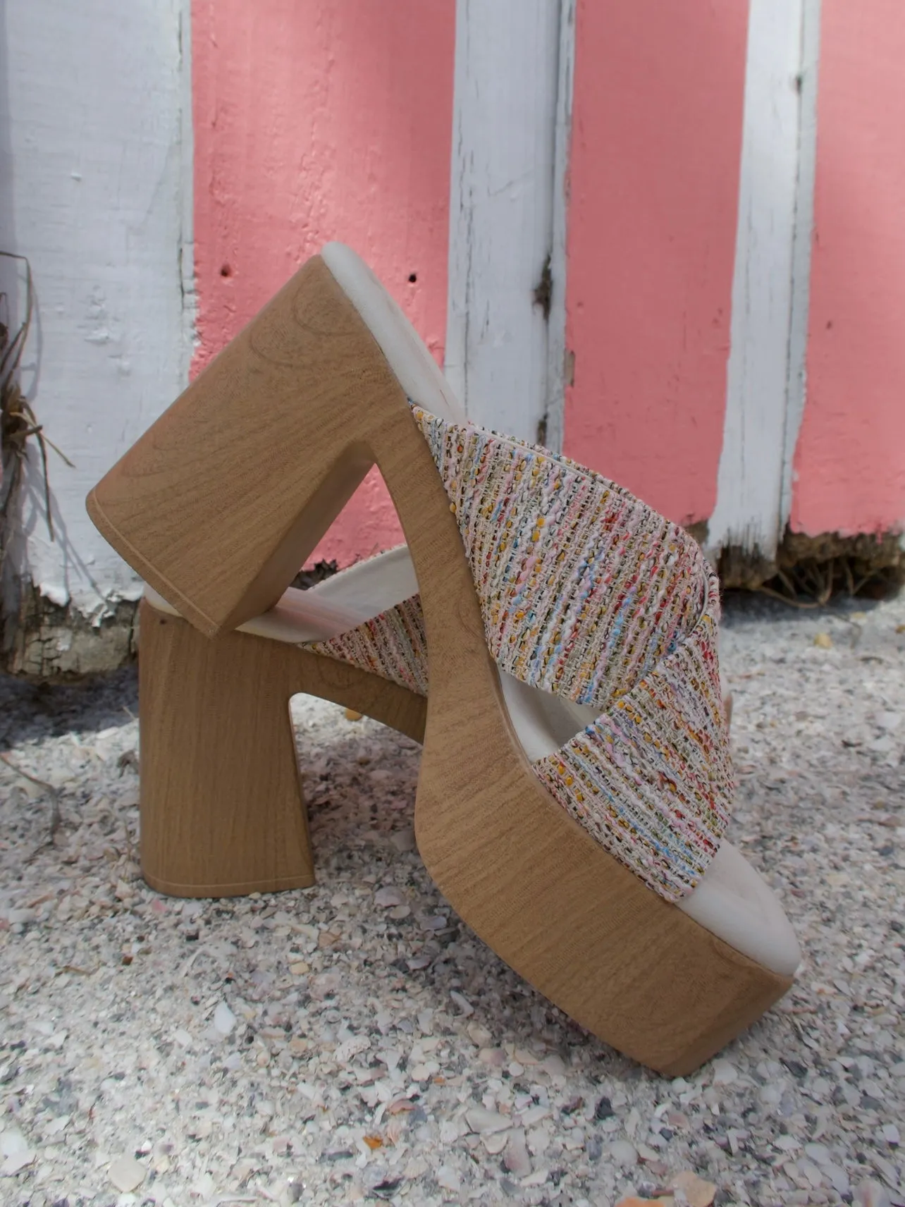 Arling Platform Wedges Multi sold by Chic by Ally B product image thumbnail 4