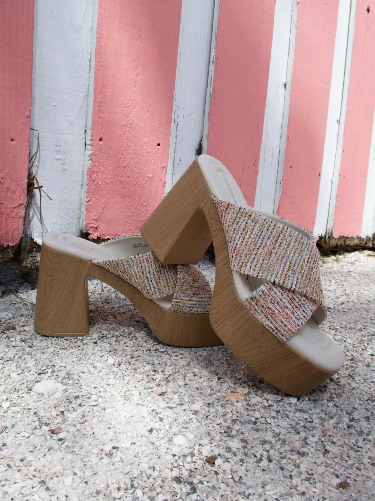Arling Platform Wedges Multi sold by Chic by Ally B product image thumbnail 3