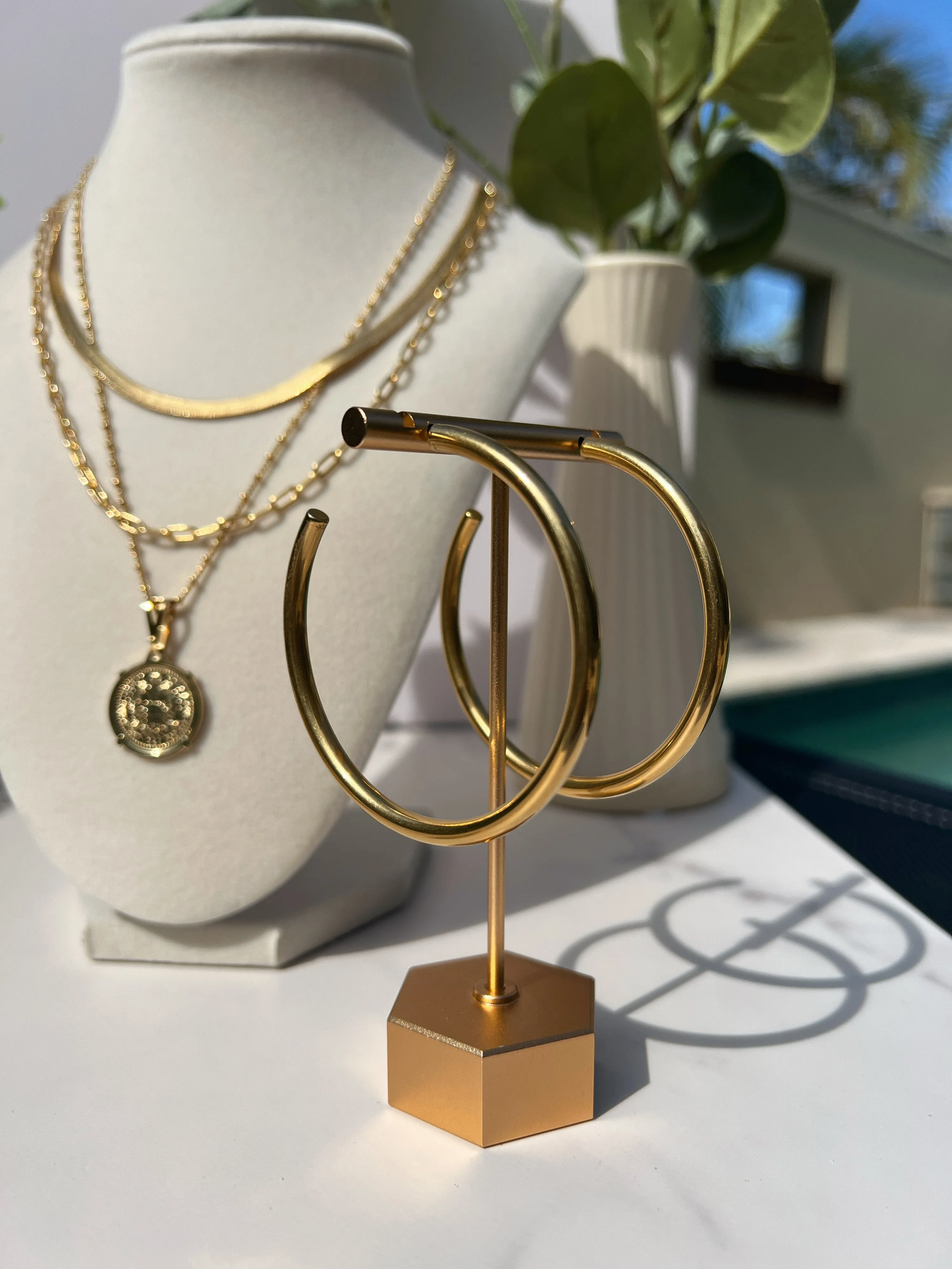 Clara Hoop Earrings Gold sold by Chic by Ally B product image thumbnail 3