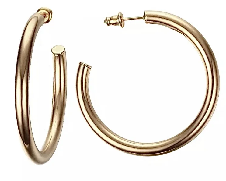 Clara Hoop Earrings Gold sold by Chic by Ally B product image thumbnail 5