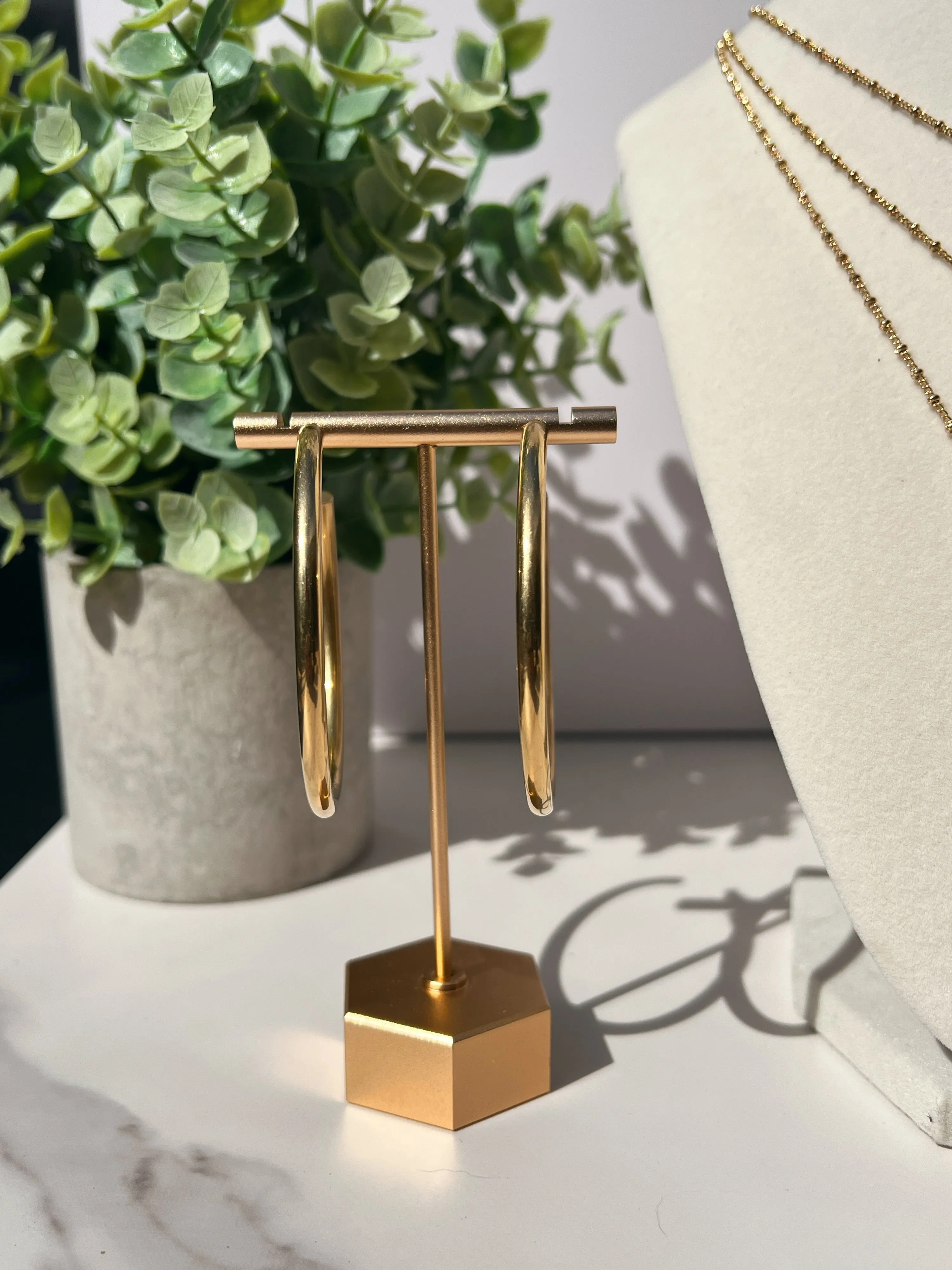 Clara Hoop Earrings Gold sold by Chic by Ally B product image thumbnail 2