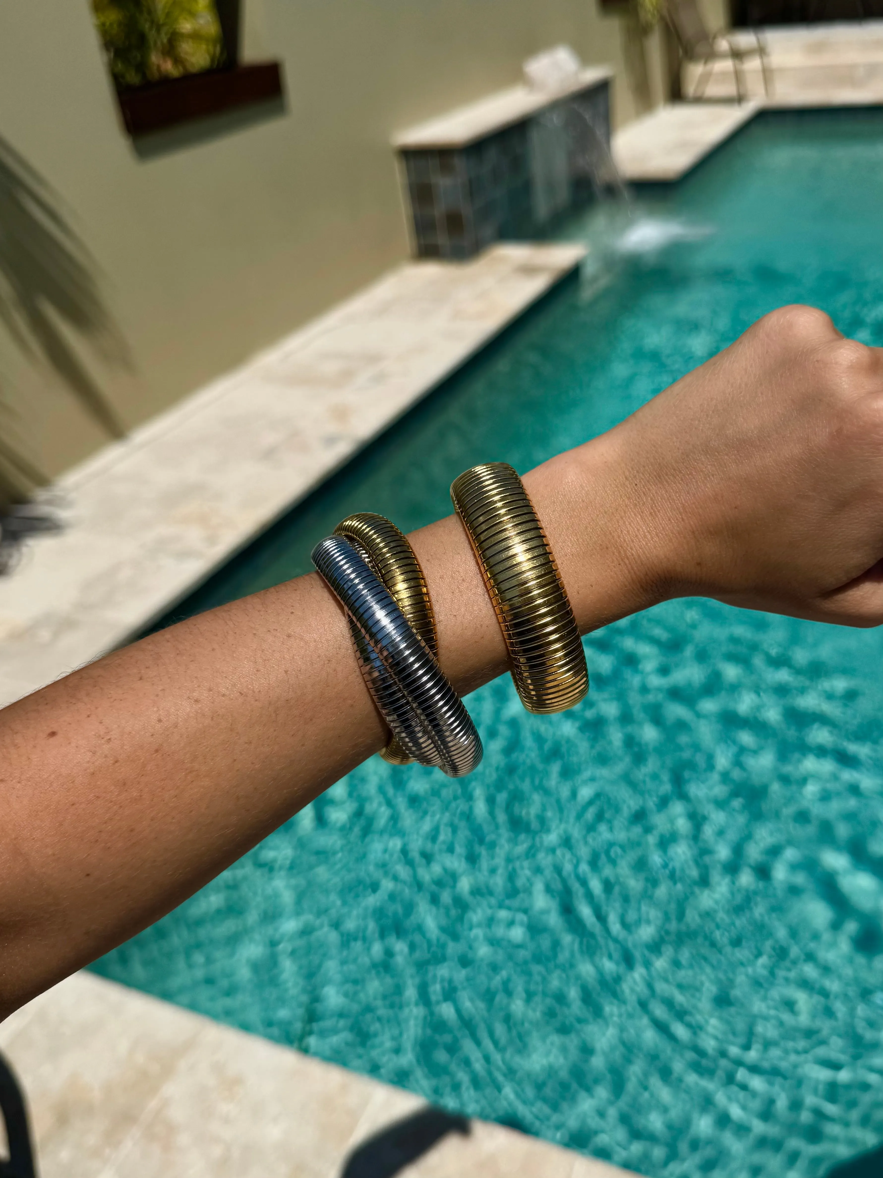 Veronica Bracelet Gold 20mm sold by Chic by Ally B