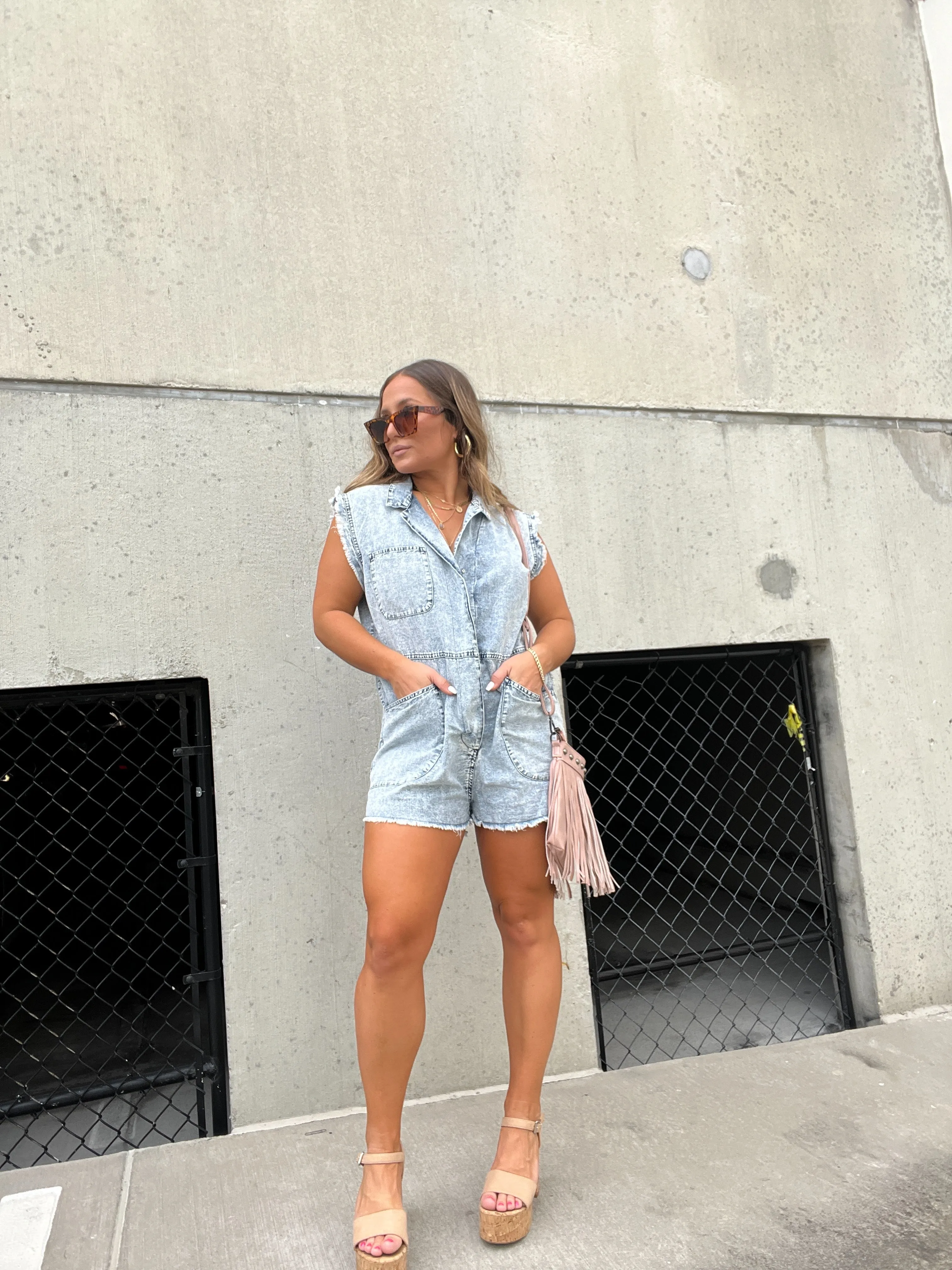 DELANEY DENIM ROMPER sold by Chic by Ally B product image thumbnail 4