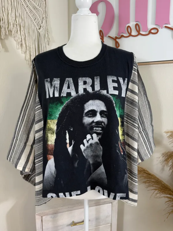 Bob Marley Mix & Match Tee Black Stripe sold by Chic by Ally B
