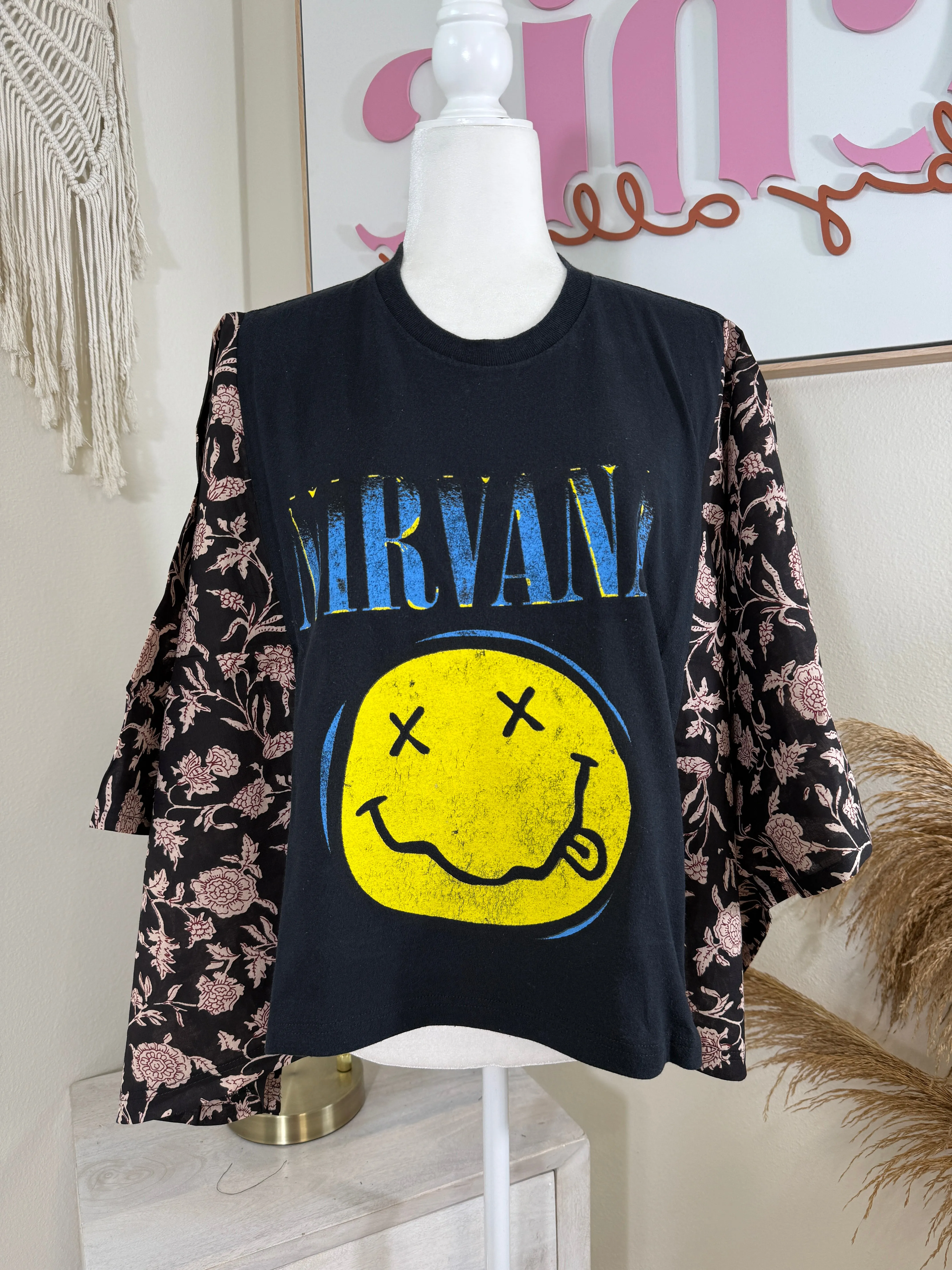 Nirvana Mix & Match Tee Black Floral sold by Chic by Ally B