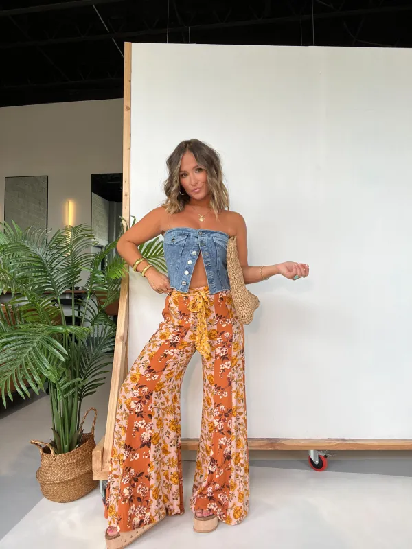 Springsteen Boho Pants Mustard Multi sold by Chic by Ally B