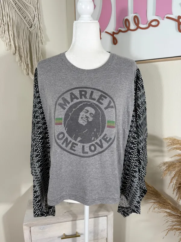 Bob Marley Mix & Match Tee Grey Aztec sold by Chic by Ally B