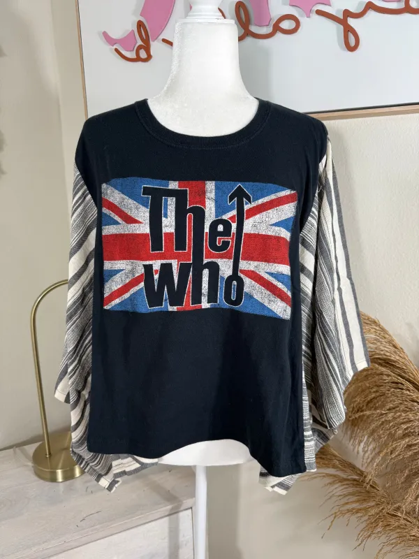 The WHO Mix & Match Tee White Black Stripe sold by Chic by Ally B