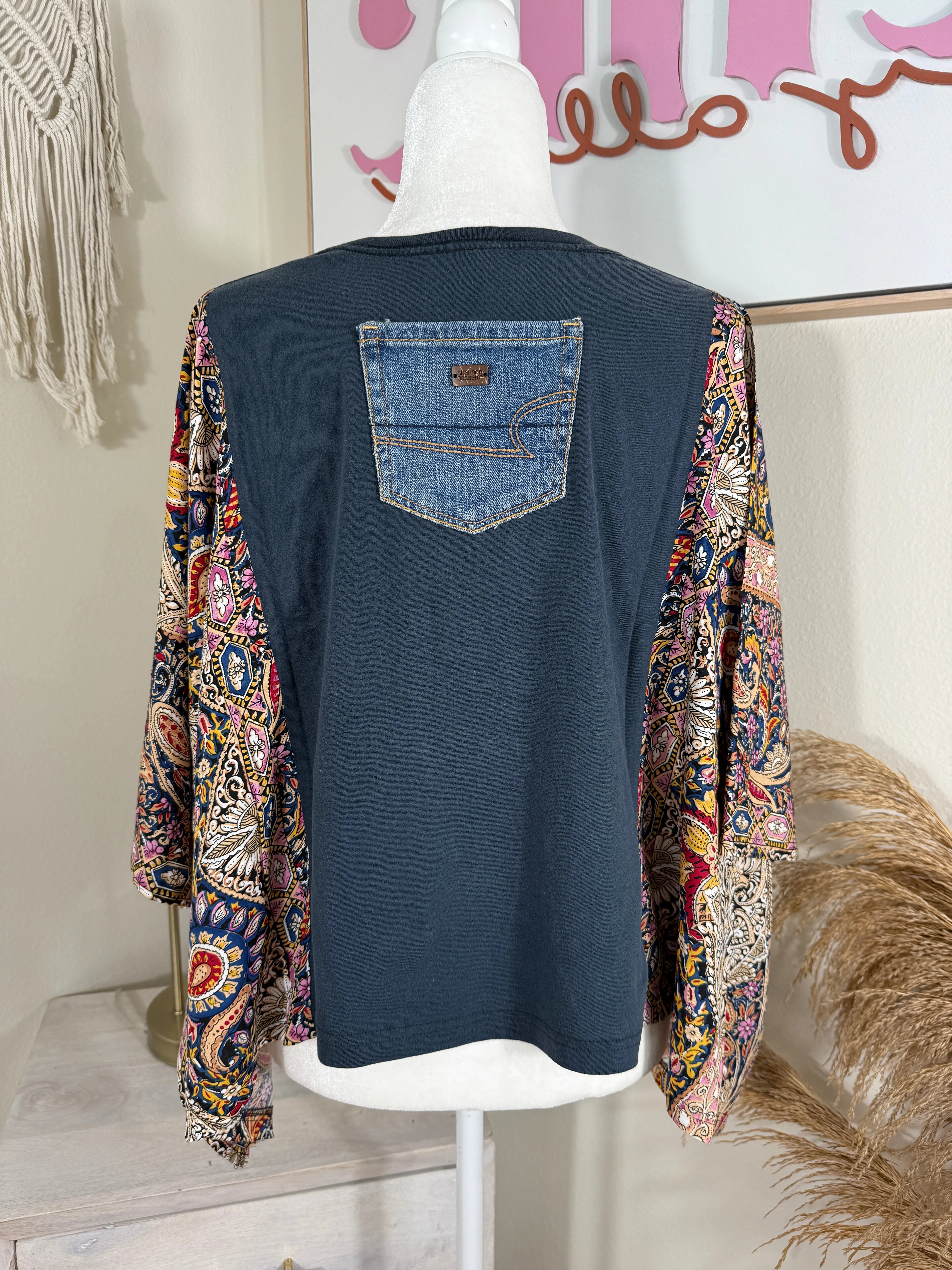 MJ Mix & Match Tee White Blue Floral sold by Chic by Ally B product image thumbnail 2