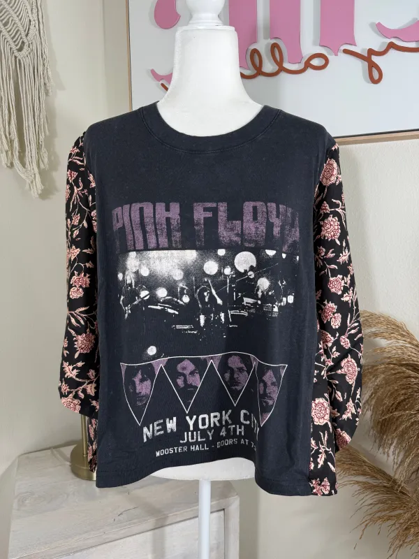 Pink Floyd Mix & Match Tee Black Floral sold by Chic by Ally B