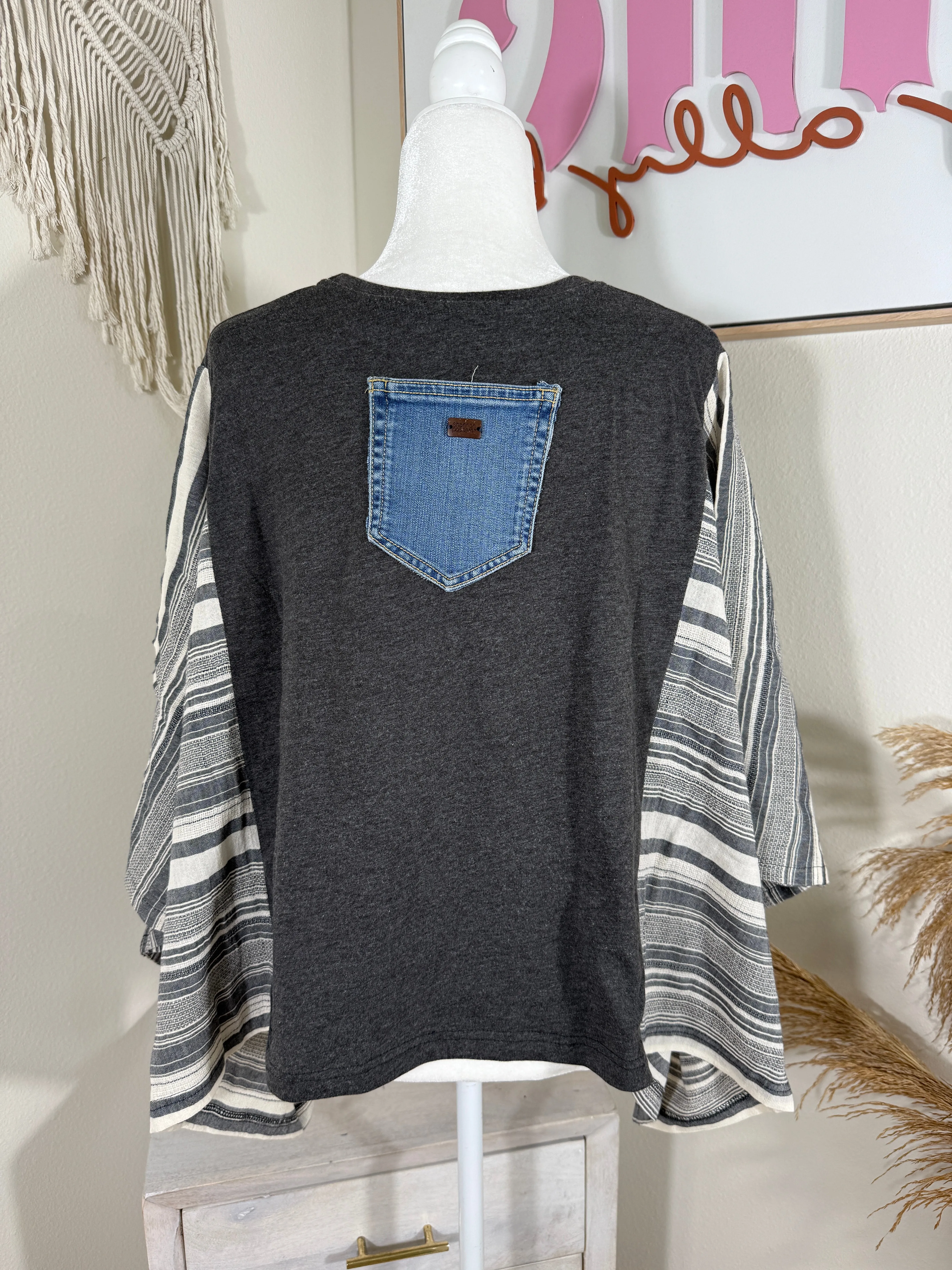 Pink Floyd Mix & Match Tee Grey Stripe sold by Chic by Ally B product image thumbnail 2