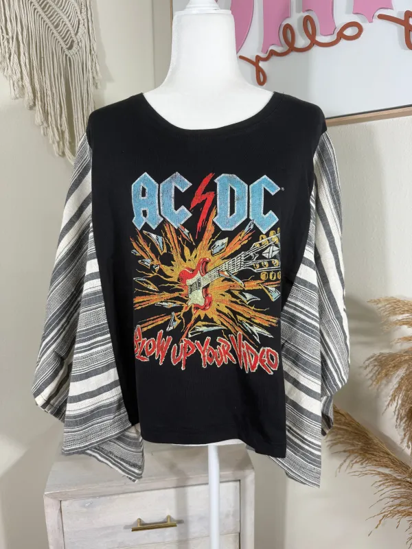 AC/DC Mix & Match Tee Black Stripe sold by Chic by Ally B