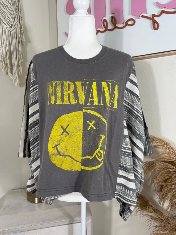 Nirvana Mix & Match Tee Grey Stripe sold by Chic by Ally B