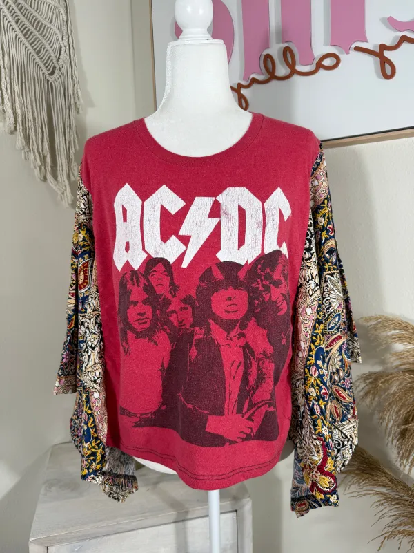 AC/DC Mix & Match Tee Red Floral sold by Chic by Ally B