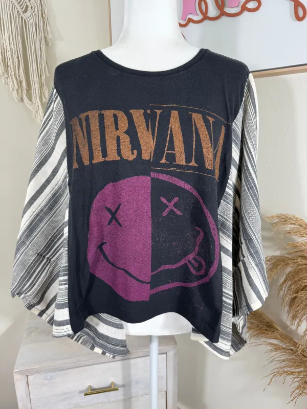 Nirvana Mix & Match Tee Black Stripe sold by Chic by Ally B