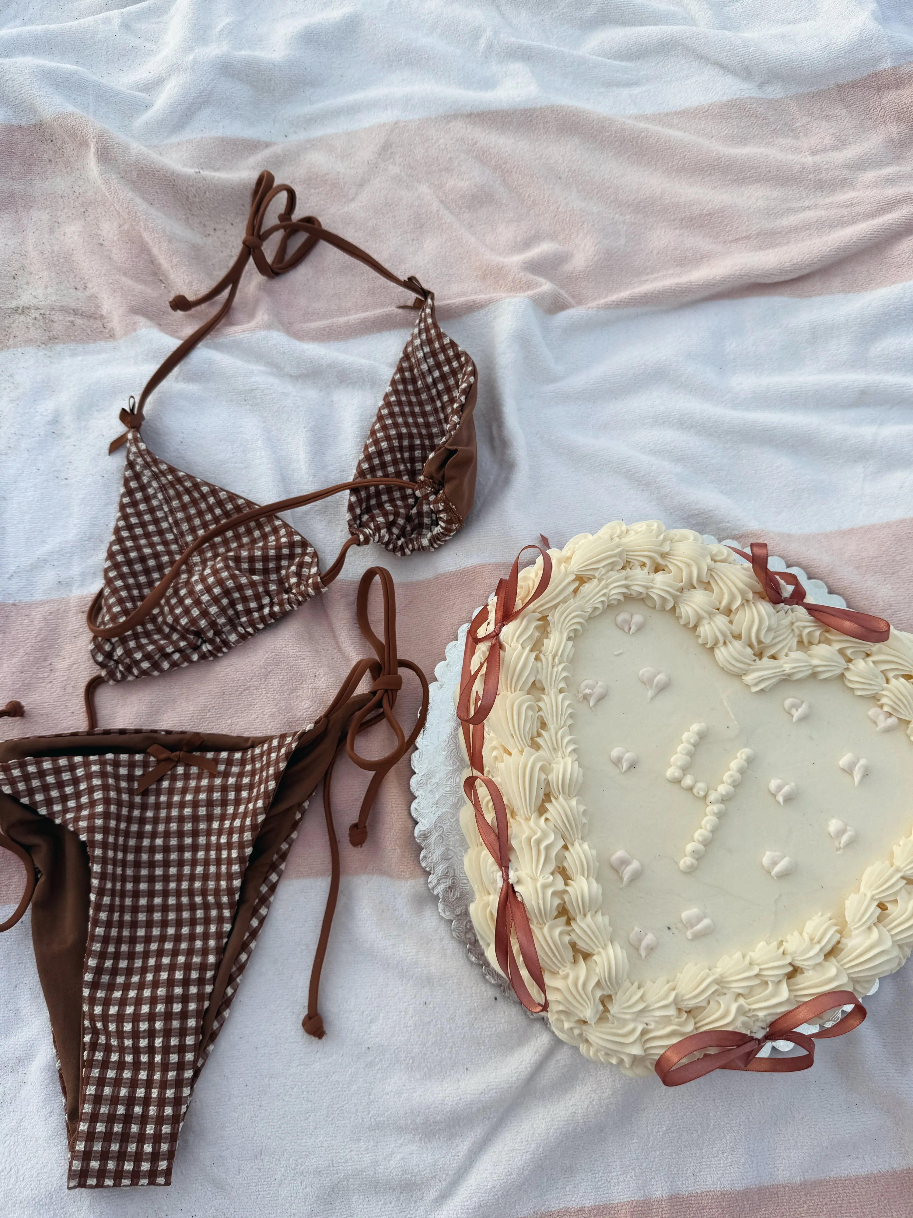 Coco Tree Bikini Top Brown Gingham sold by Chic by Ally B product image thumbnail 2