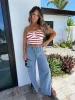 July Heat Strapless Knit Top Red sold by Chic by Ally B
