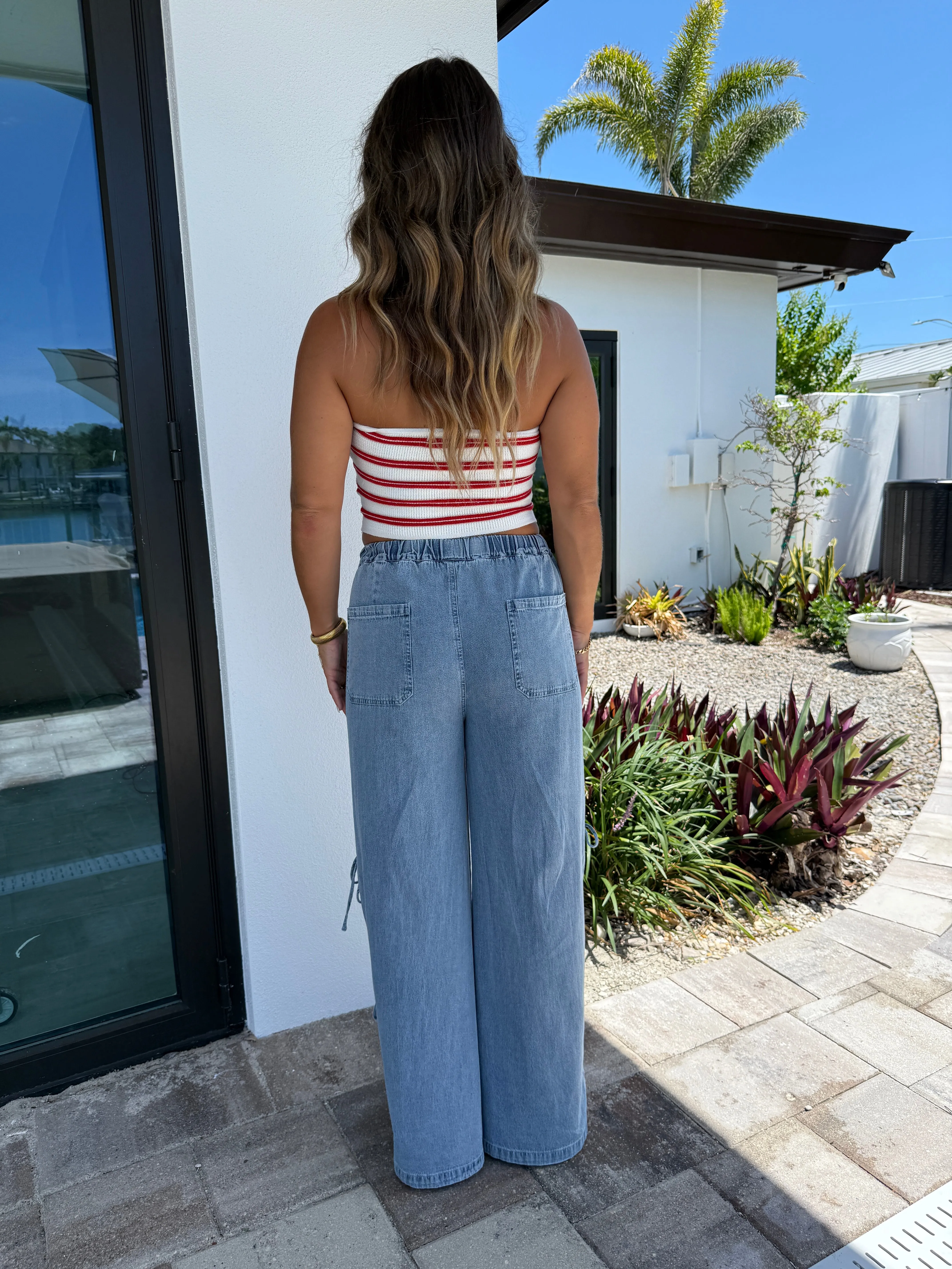 Cara Bow Tencel Wide Leg Pants sold by Chic by Ally B product image thumbnail 4