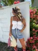 Clear Blue Skies Flowy Shorts Chambray sold by Chic by Ally B