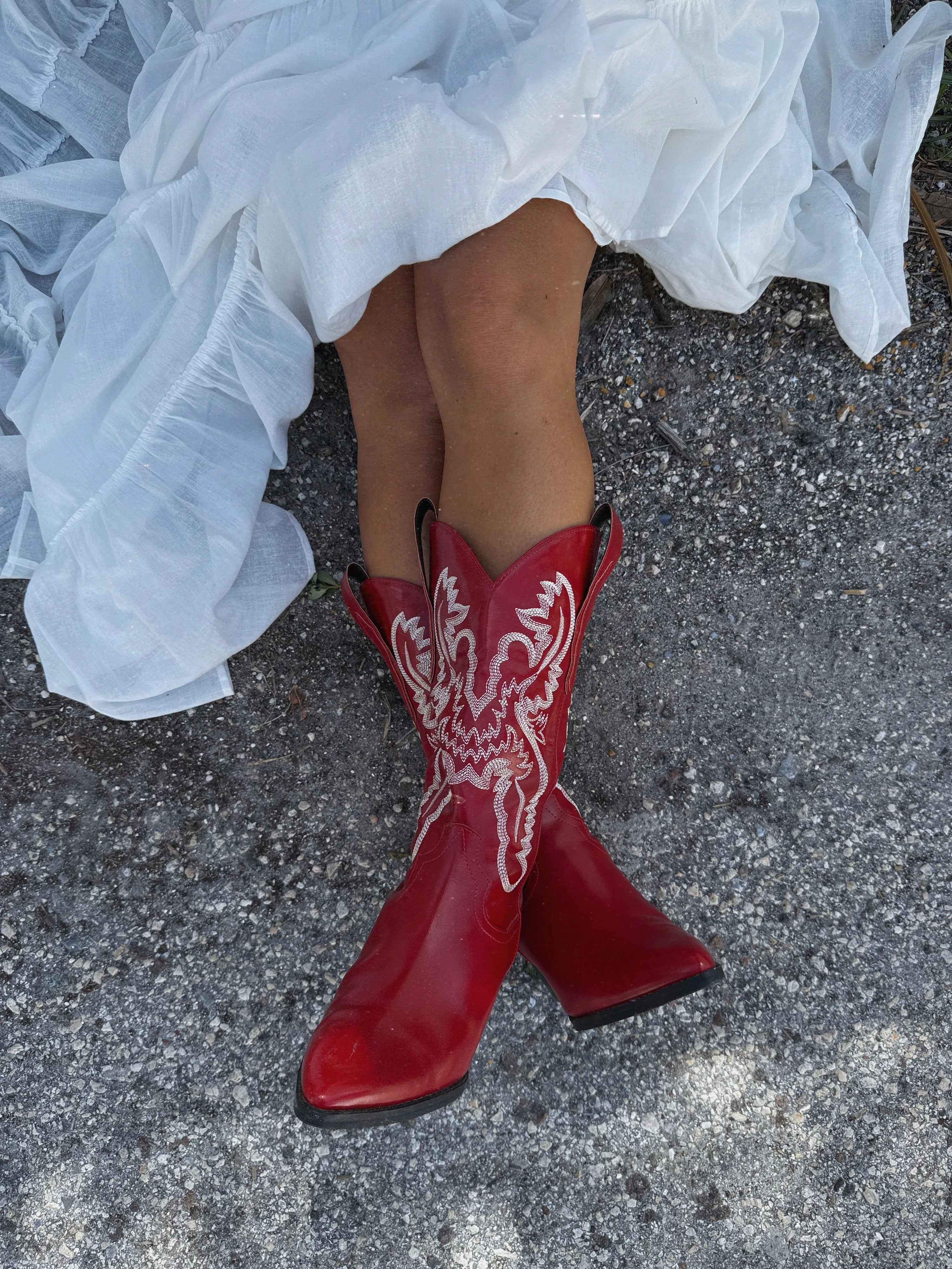 American Cherry Western Cowboy Boots Red sold by Chic by Ally B product image thumbnail 2