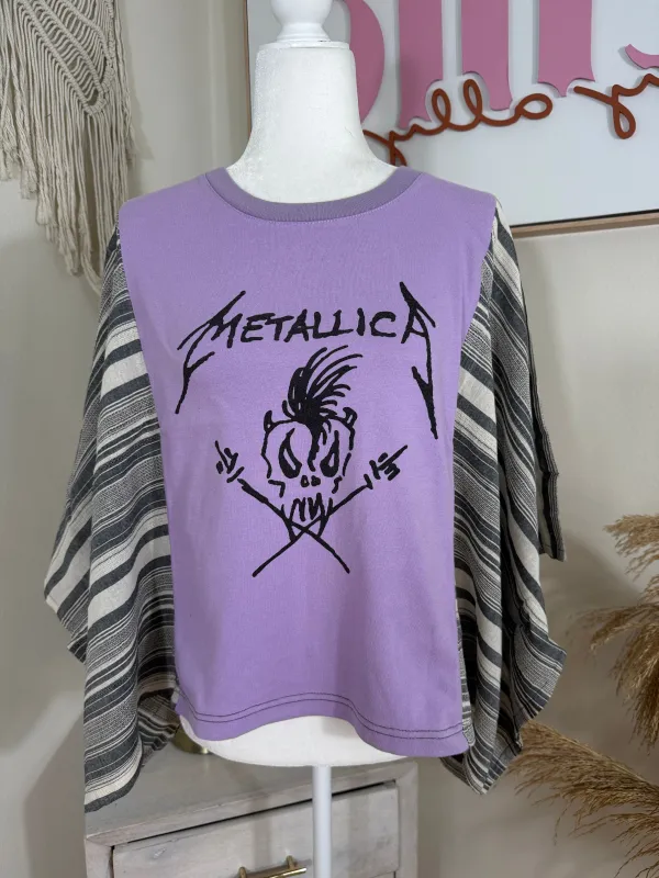 Metallica Mix & Match Tee Purple Stripe sold by Chic by Ally B