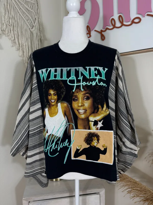 Whitney Houston Mix & Match Tee Black Stripe sold by Chic by Ally B