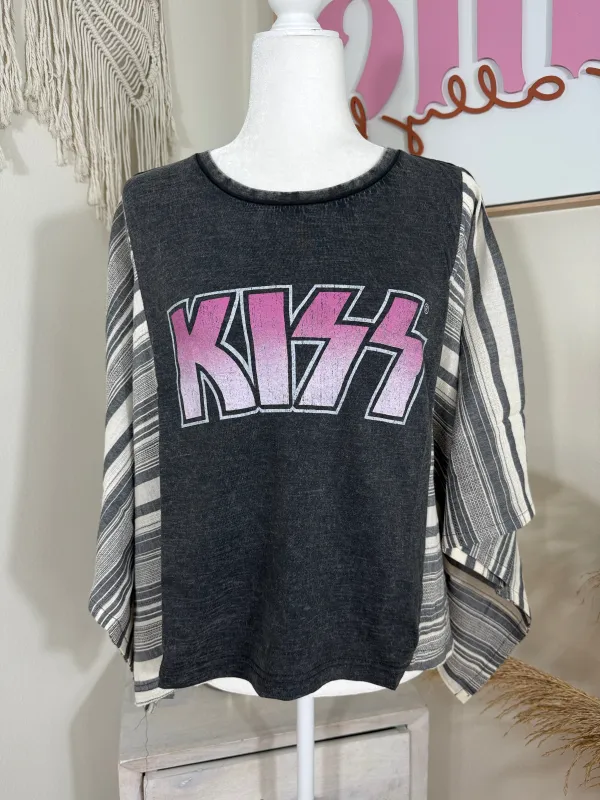 KISS Mix & Match Tee Grey Stripe sold by Chic by Ally B